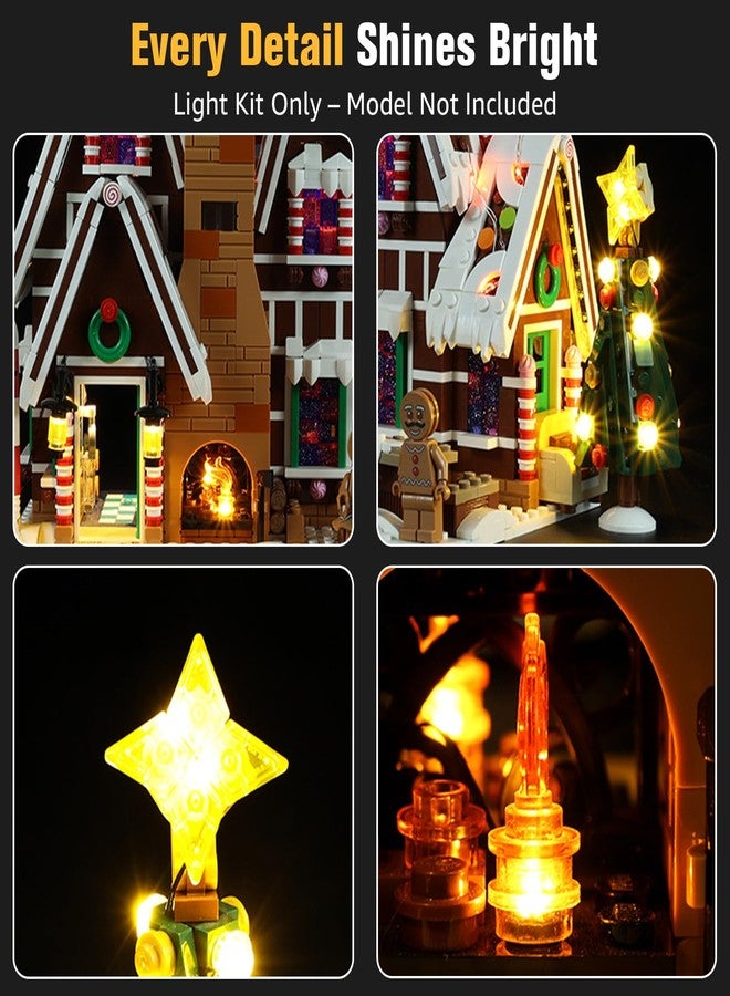 BrickSoul LED Light Up Kit Compatible with Lego Christmas Creator Expert Gingerbread House 10267 Set, Upgraded Touch Version with Brightness Adjustment, Lighting Accessories, Not 10267 Building - Image 4